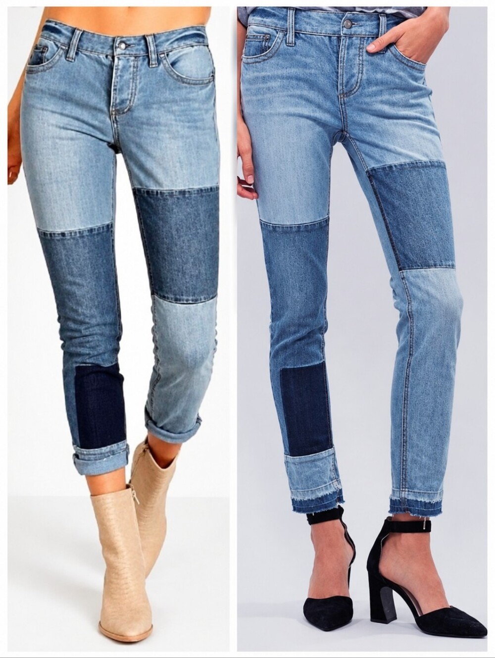 ❤️ FREE PEOPLE JAX PATCHWORK SKINNY JEANS, 00 (24)